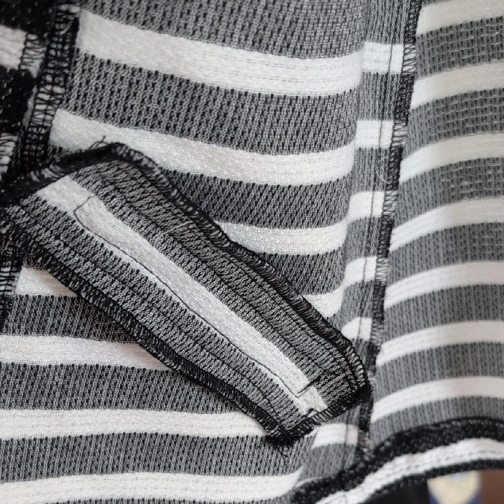 Maurices Black and White Striped Knit Jacket - Picture 6 of 9
